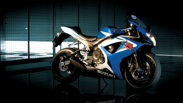 Blue white motorcycle dark room #3 free wallpaper - medium preview image