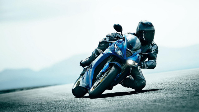 Motorcycle ride mountains water background #2 free wallpaper - medium preview image