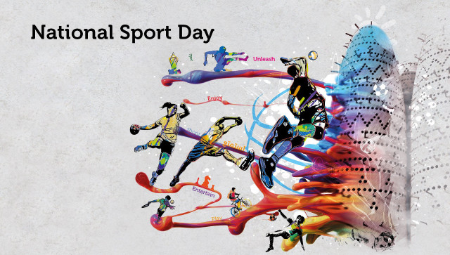 National sport day dancing colorful free wallpaper - medium preview image