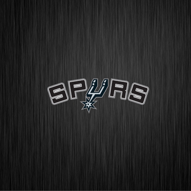 Spurs logo black background silver free wallpaper - medium preview image
