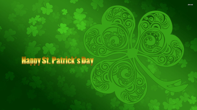 Green shamrock happy st patricks #2 free wallpaper - medium preview image