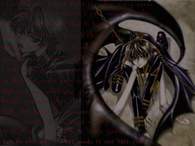 Anime couple red black background free wallpaper - medium preview image