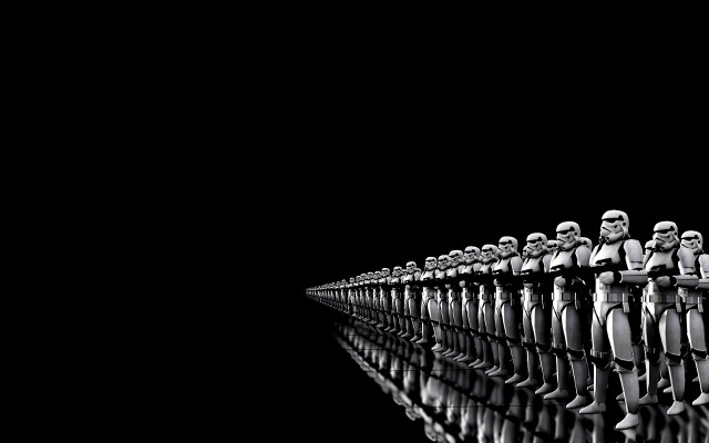 Toy soldiers lined up reflection free wallpaper - medium preview image