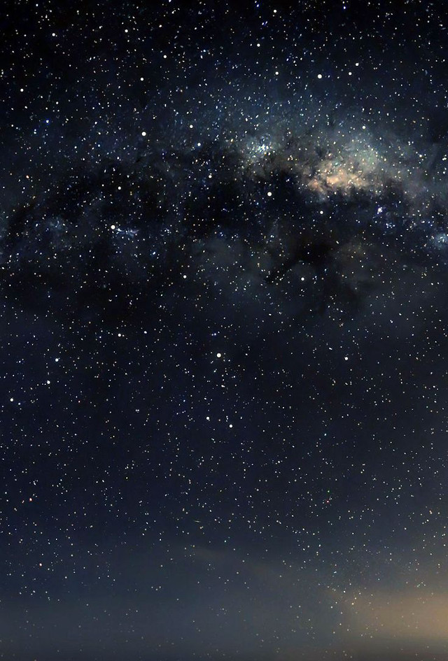 Night sky stars clouds person free wallpaper - medium preview image