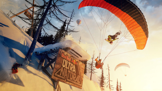 Para sailing snowy mountain pro free wallpaper - medium preview image