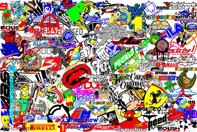 Stickers white background red black free wallpaper - medium preview image