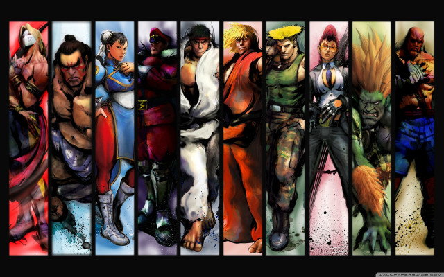 Characters standing line colors sizes free wallpaper - medium preview image