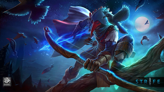 Man bow arrow forest birds free wallpaper - medium preview image