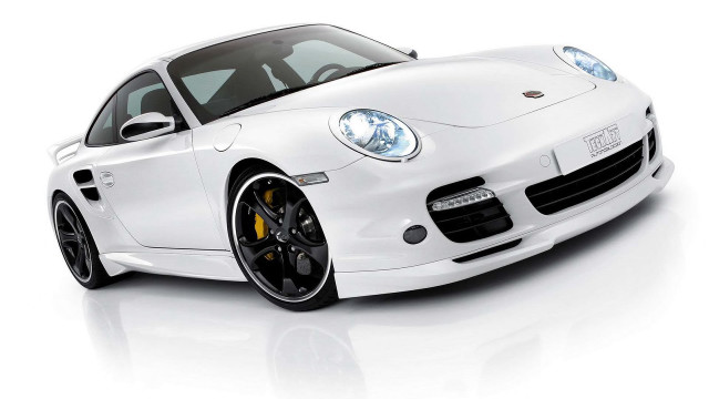 White sports car black rim free wallpaper - medium preview image