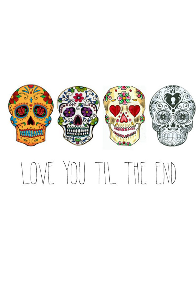 Skulls love you till end free wallpaper - medium preview image