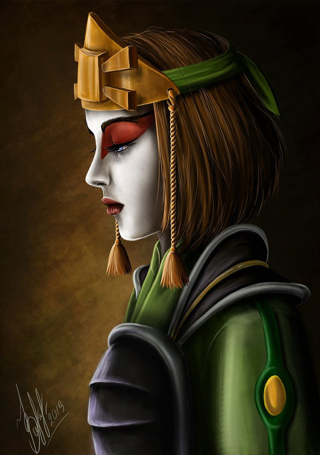 Woman helmet green dress gold free wallpaper - medium preview image