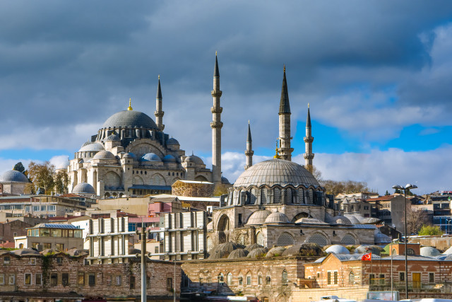 Large building spires skyline urban free wallpaper - medium preview image