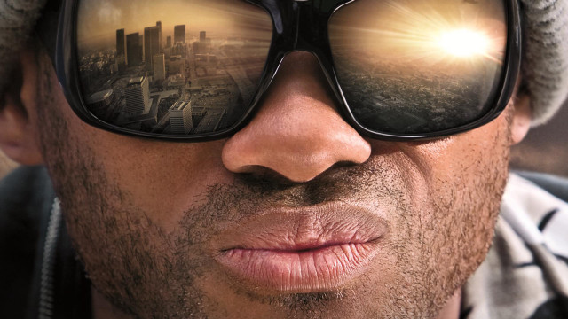 Man sunglasses hat city reflection free wallpaper - medium preview image