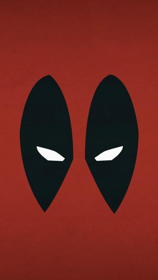 Red background deadpool face black free wallpaper - medium preview image