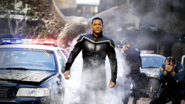 Man black suit walking car free wallpaper - medium preview image
