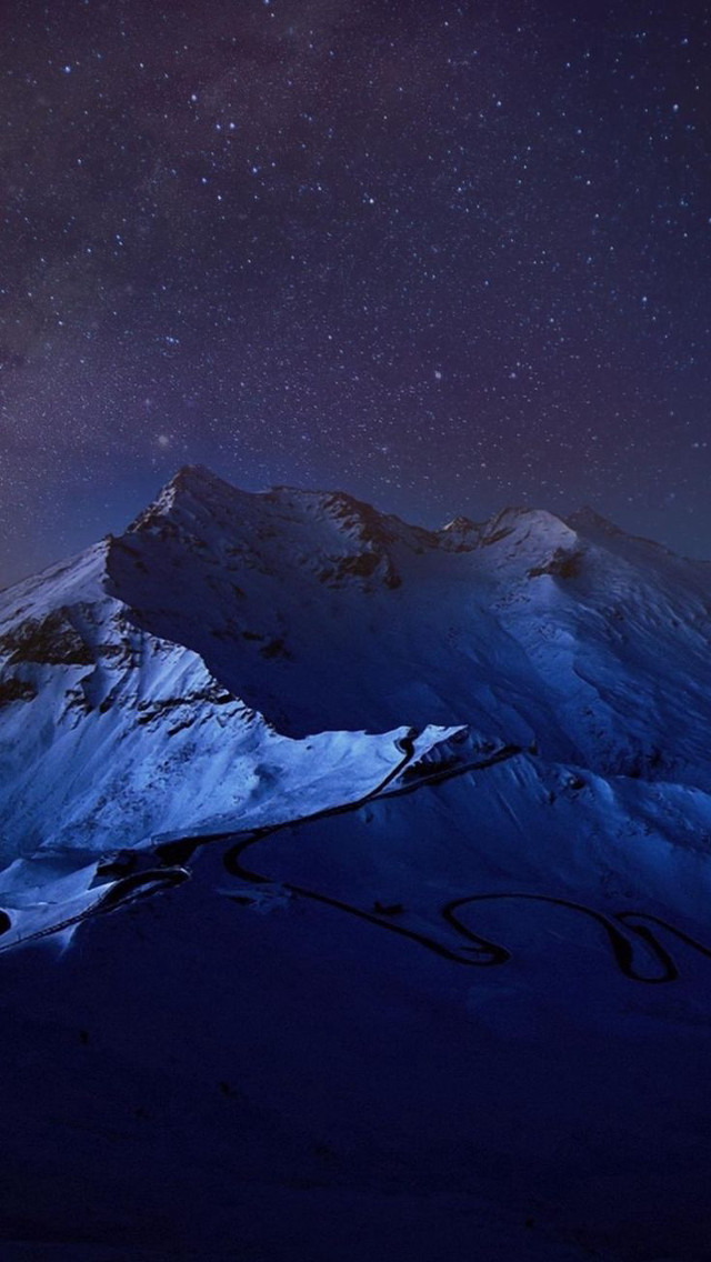 Night sky stars mountain range #15 free wallpaper - medium preview image