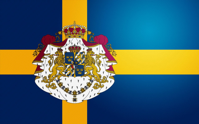 Flag coatofarms crown blueyellow medieval free wallpaper - medium preview image