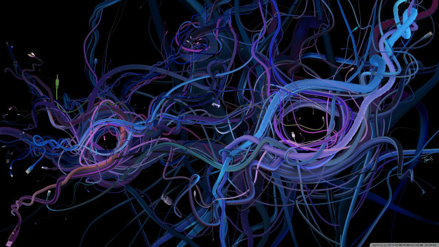 Colorful abstract painting lines curves free wallpaper - medium preview image
