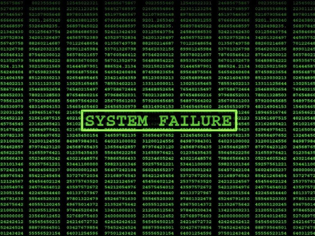 Green sign system failure black free wallpaper - medium preview image