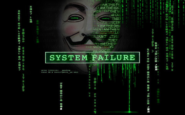 System failure mask green background free wallpaper - medium preview image