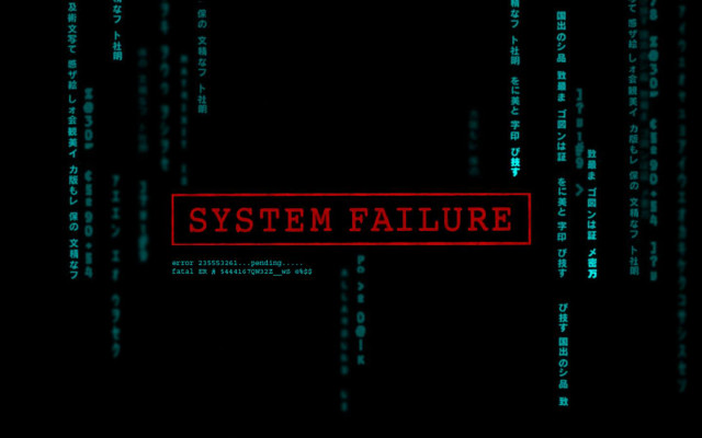 System failure black background green free wallpaper - medium preview image
