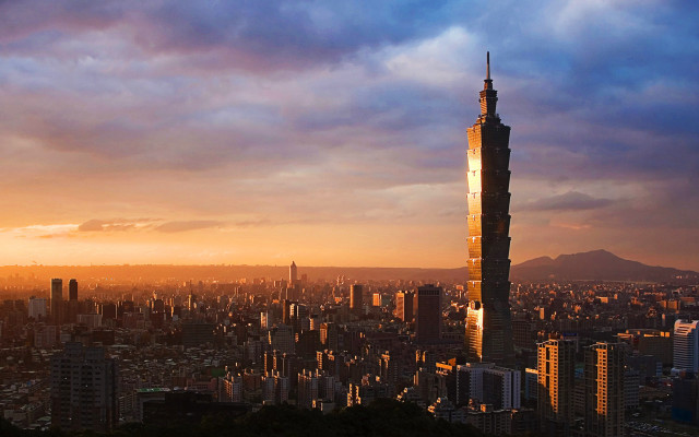 Tall building tower sunset city free wallpaper - medium preview image