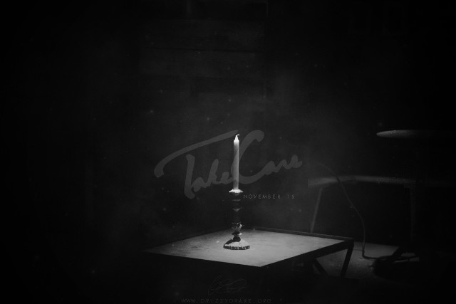 Candle lit table dark chair free wallpaper - medium preview image