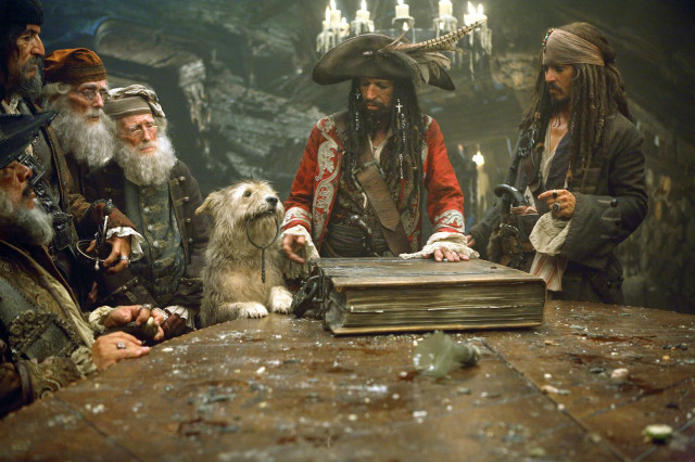 Pirates table dog chest group free wallpaper - medium preview image