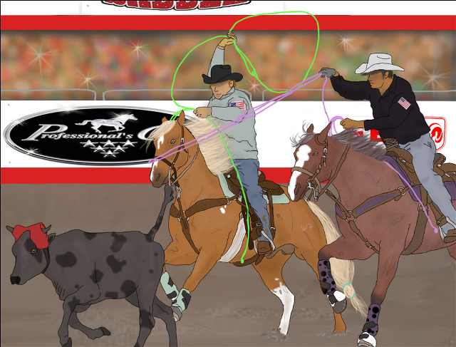 Man horse lasso dog running free wallpaper - medium preview image