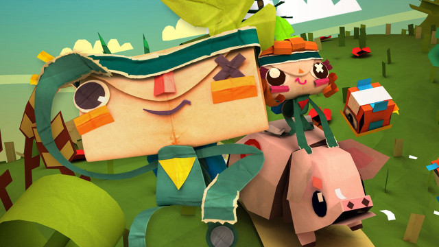 Cartoon character pig riding cubofuturism free wallpaper - medium preview image