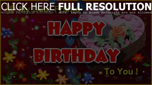 Happy birthday card heart cake free wallpaper - medium preview image