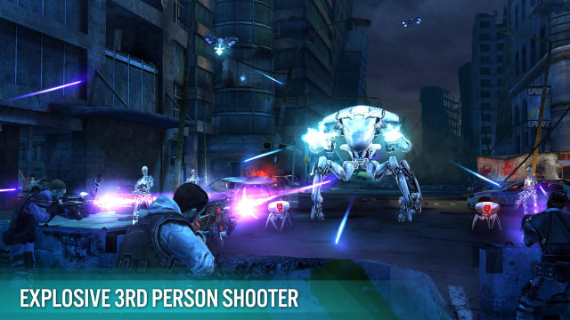 Screenshot video game robot background free wallpaper - medium preview image