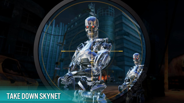 Futuristic robot camera man gun free wallpaper - medium preview image