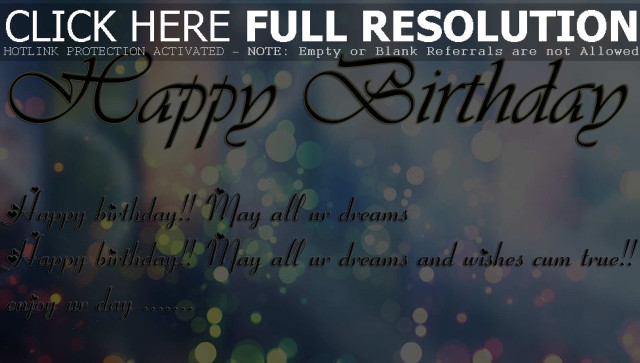Birthday card happy message blurry free wallpaper - medium preview image