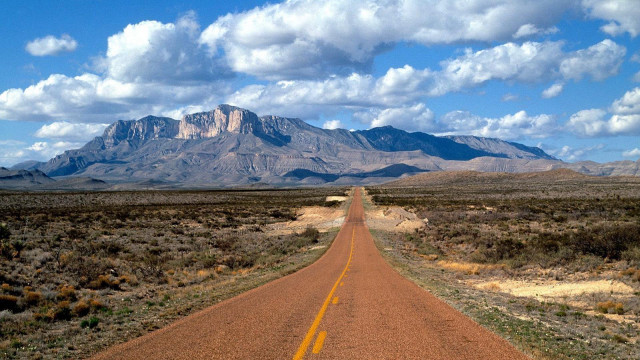 Long road mountain clouds sky free wallpaper - medium preview image