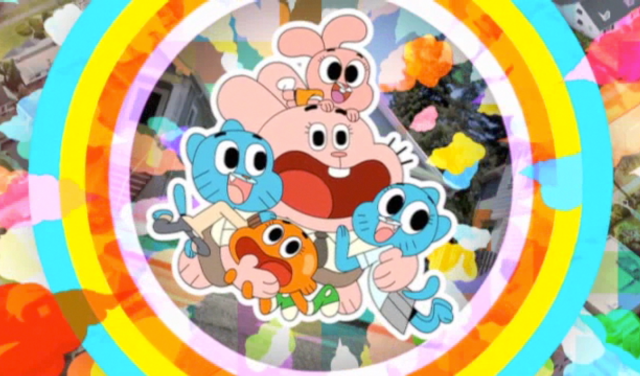Cartoon character colored objects circular free wallpaper for desktop - medium preview image