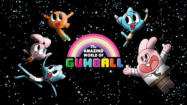 Cartoon characters flying space rainbow free wallpaper - medium preview image