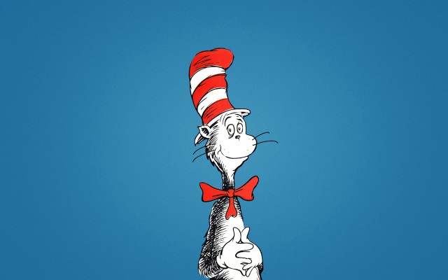 Cat hat pole red bow free wallpaper - medium preview image