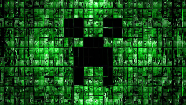 Green cross squares different sizes free wallpaper - medium preview image