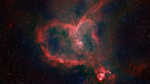 Star cluster heart space art free wallpaper - medium preview image