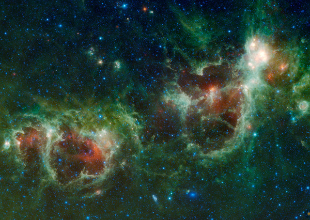 Blue green center red dots free wallpaper - medium preview image