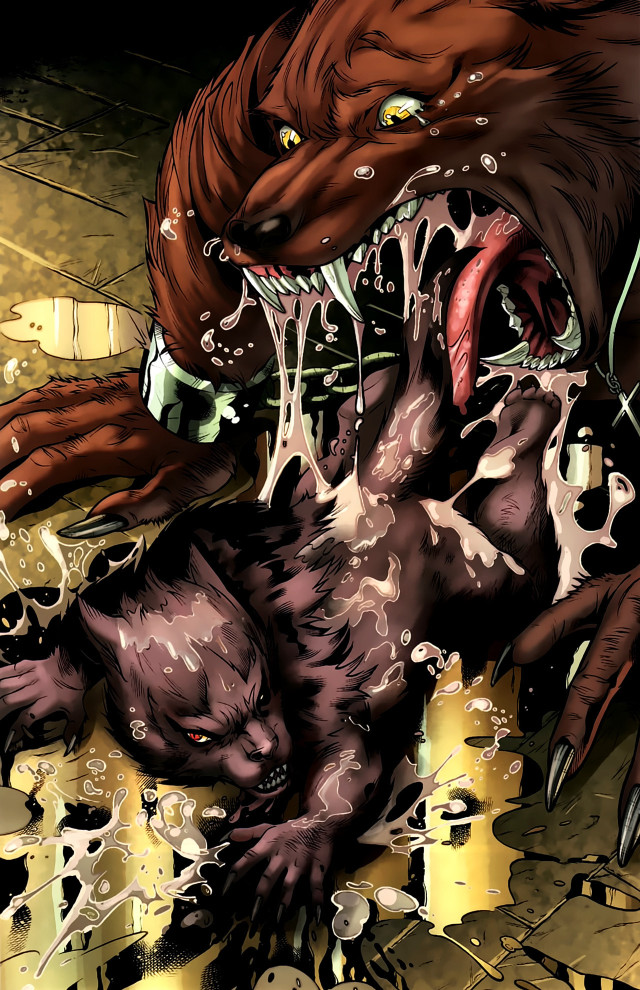 Cartoon monster attacking cat mouth free wallpaper - medium preview image