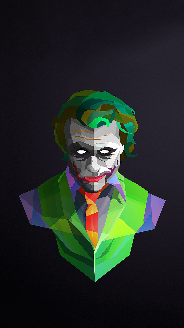 Stylized joker with tie and free wallpaper - medium preview image