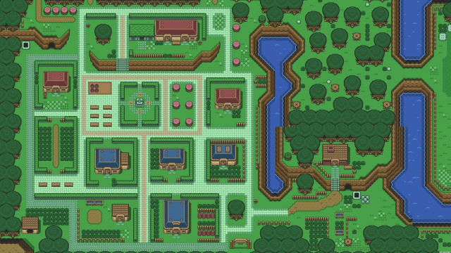 Park map river trees nature free wallpaper - medium preview image