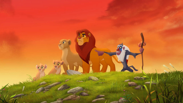 Cartoon animals field sunset flame free wallpaper - medium preview image