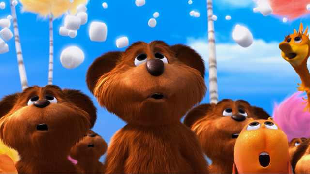 Dogs balloons giraffe sky background free wallpaper - medium preview image