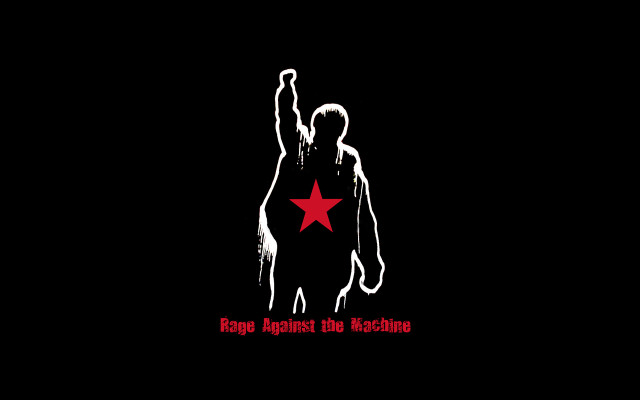 Man red star black background free wallpaper - medium preview image