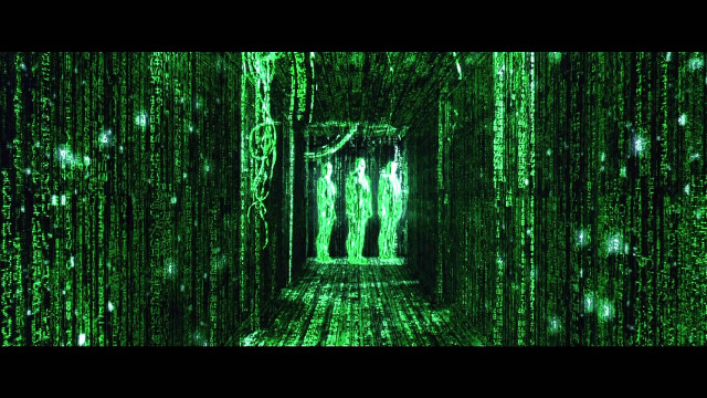 Green tunnel man green lights free wallpaper - medium preview image