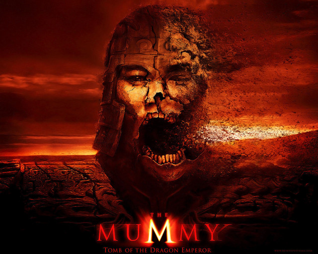Mummy movie poster demonic face free wallpaper - medium preview image