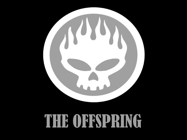White skull flames the offspring free wallpaper - medium preview image